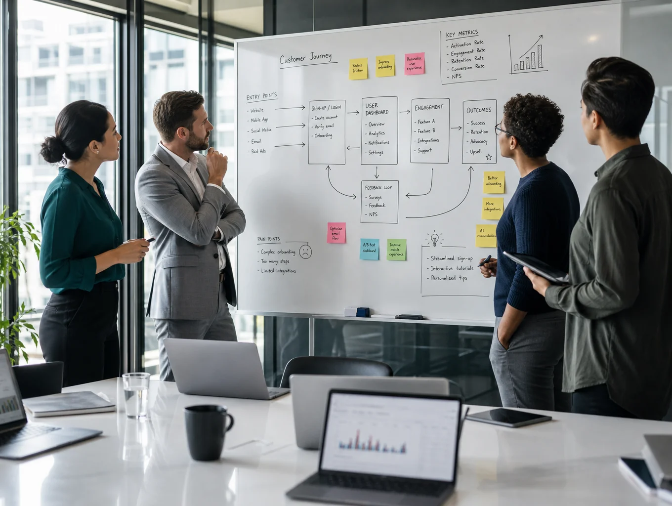 Professional discovery meeting for website planning